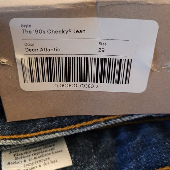 NWT EVERLANE The '90s Cheeky Jean in Atlantic Blue Women's Size 29 Ankle - Picture 7 of 8